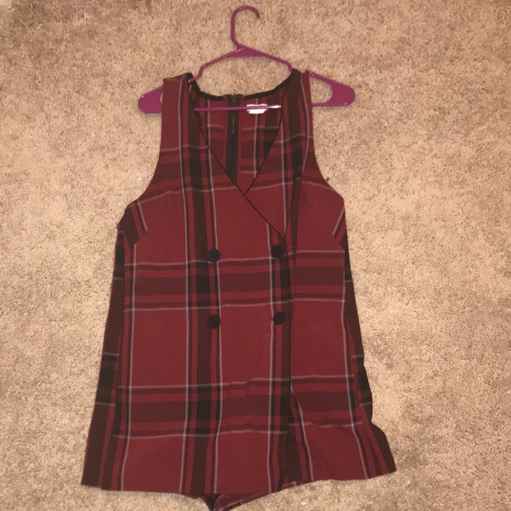 URBAN OUTFITTERS PLAID ROMPER